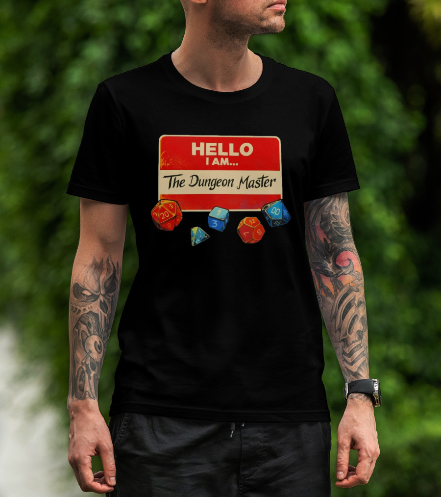 Hello I Am The Dungeon Master Dice RPG Gaming T-Shirt