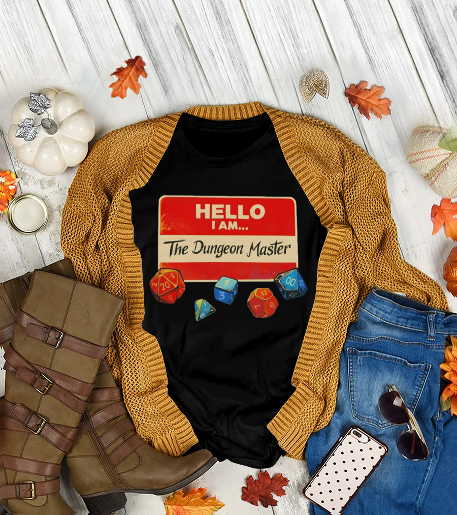 Hello I Am The Dungeon Master Dice RPG Gaming T-Shirt
