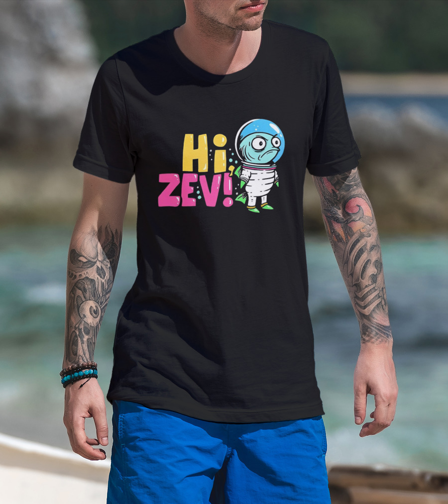 Hi ZEV Astronaut Fish In Spacesuit With Bubble Helmet T-Shirt