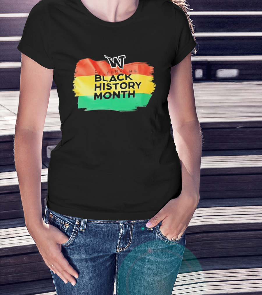 Celebrating Black History Month Washington Huskies W T-Shirt