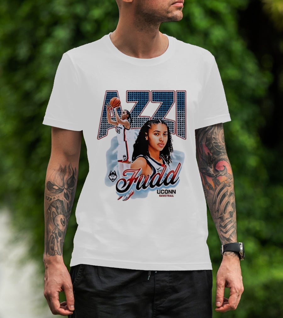 Azzi Fudd UConn Huskies Basketball Player T-Shirt