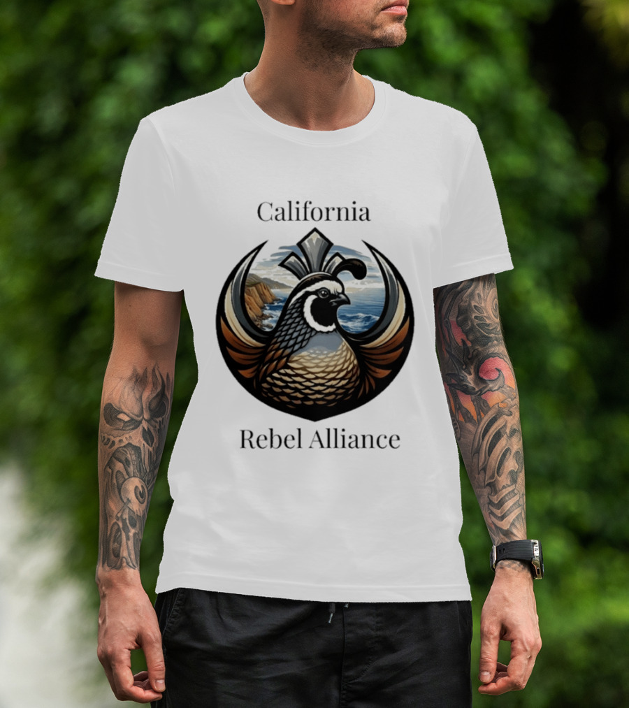 California Rebel Alliance Quail Coastal T-Shirt