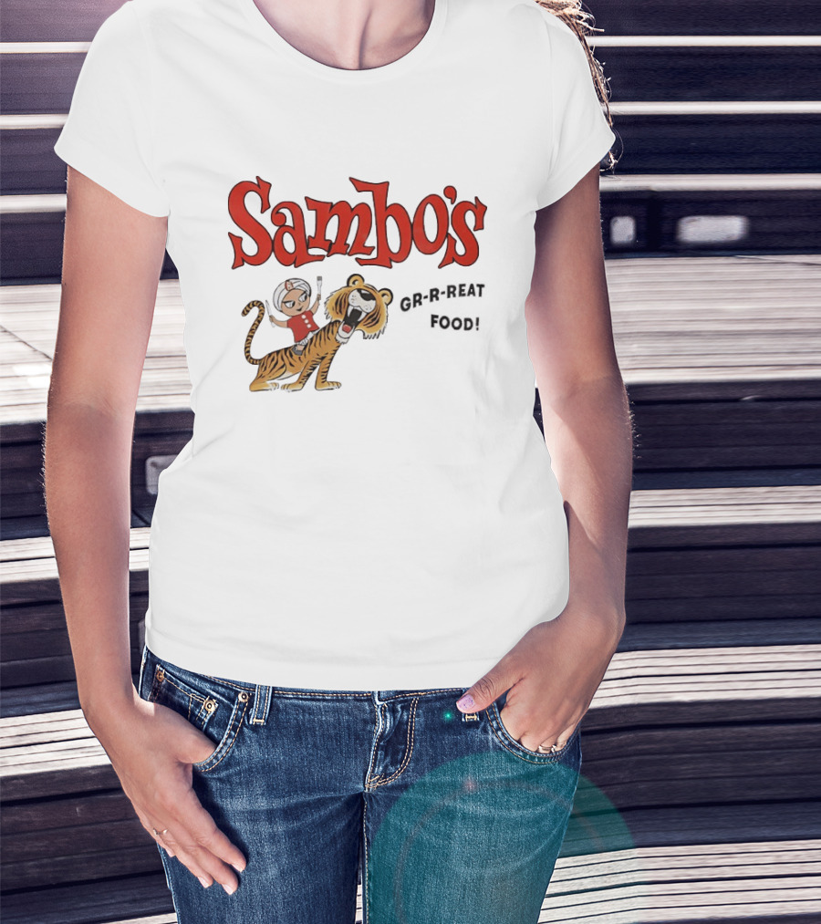 Kid Riding Tiger Sambo's Grrreat Food T-Shirt