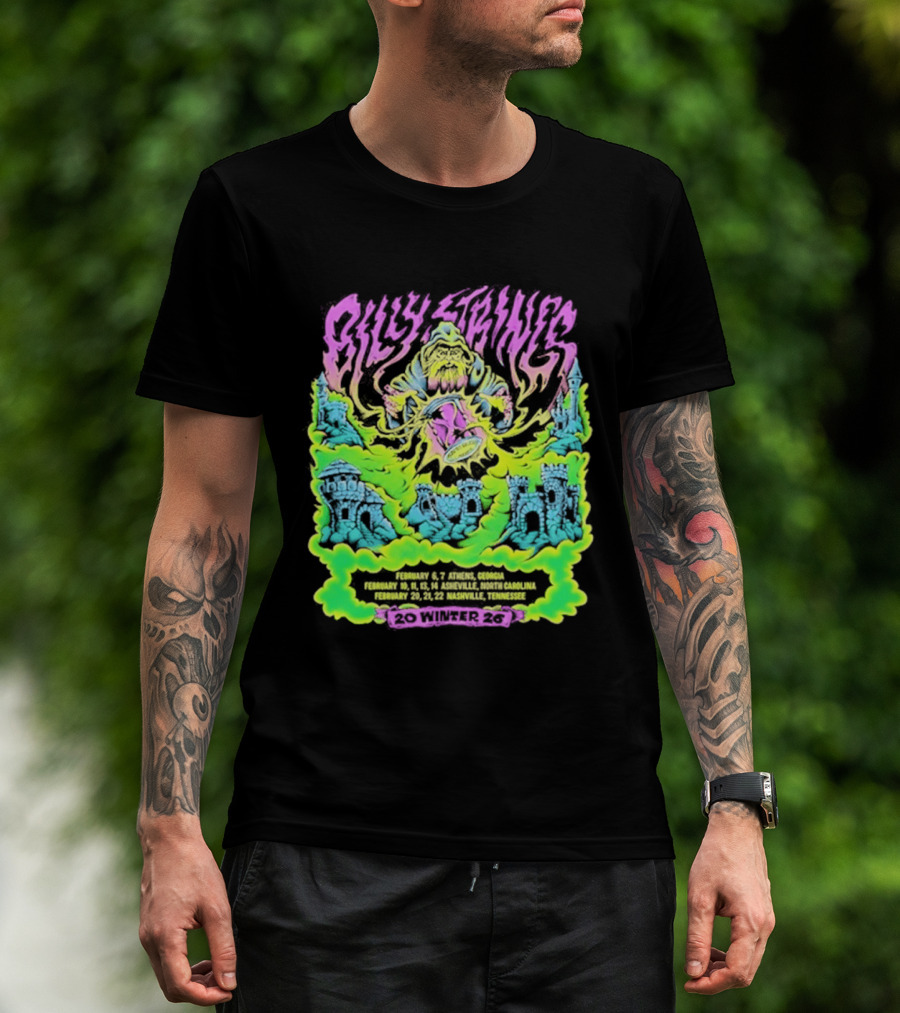 Billy Strings Winter Tour 2026 Psychedelic Castle T-Shirt