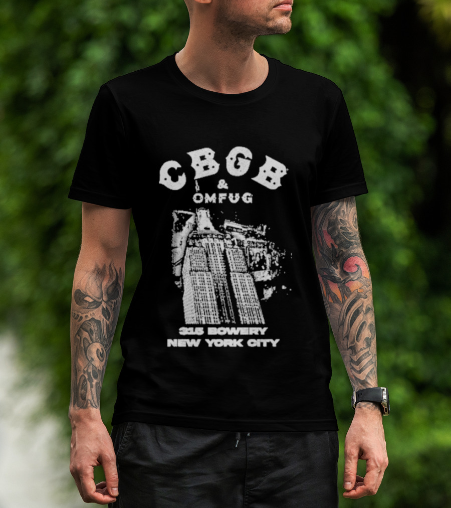 CBGB OMFUG 315 Bowery New York City Empire Grunge T-Shirt