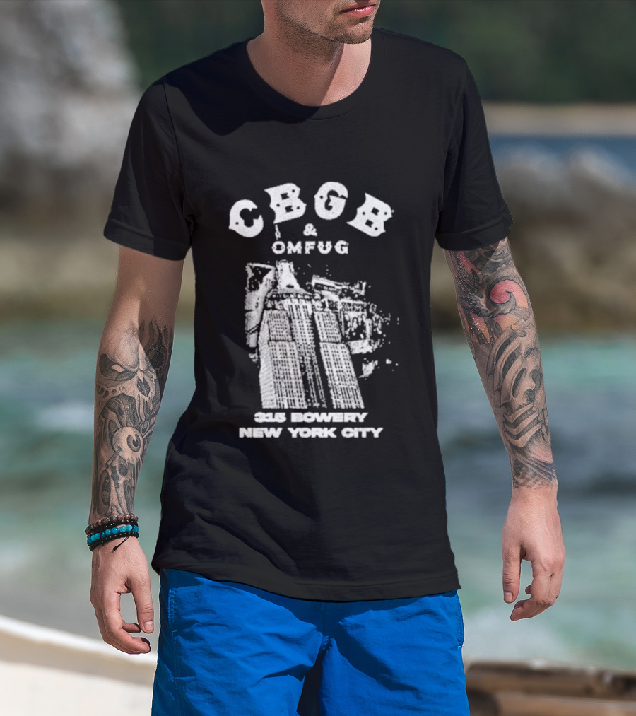 CBGB OMFUG 315 Bowery New York City Empire Grunge T-Shirt