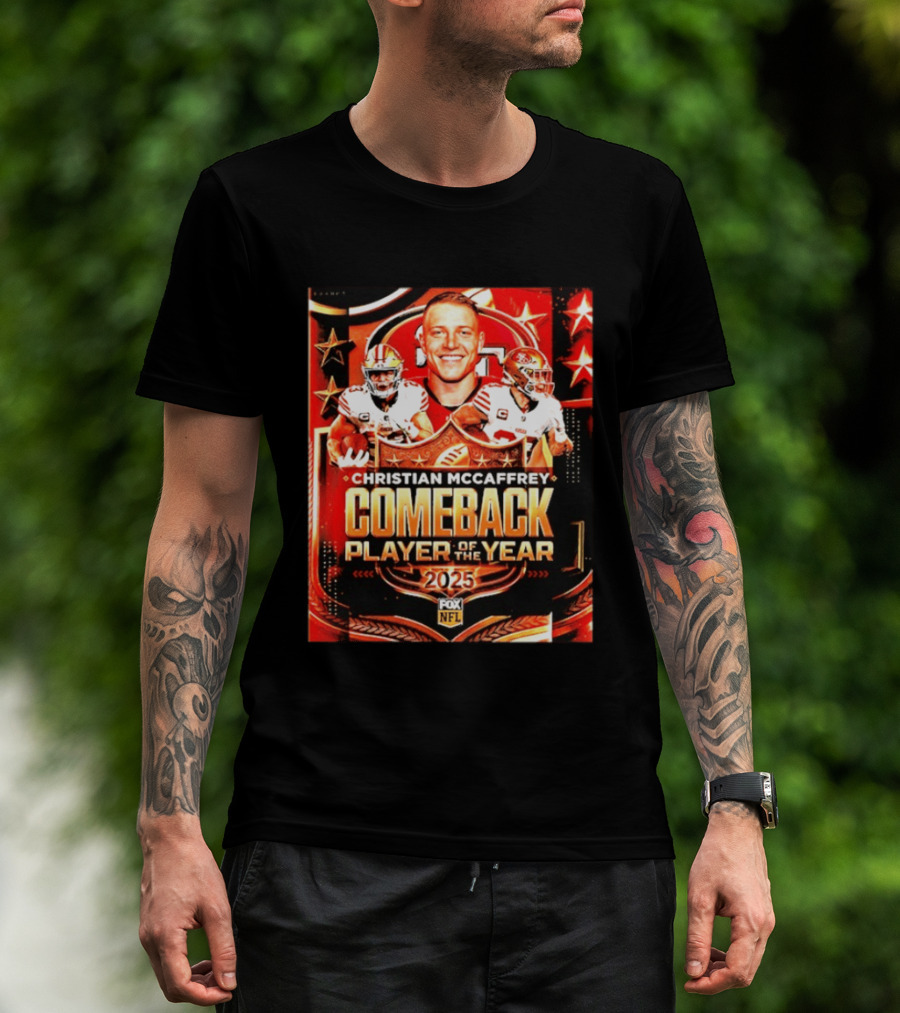 Christian McCaffrey 2025 NFL Comeback Player Of The Year San Francisco 49ers T-Shirt