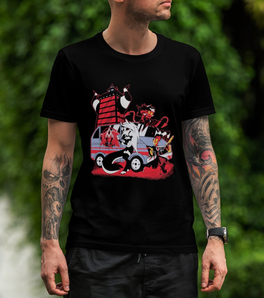 Hazbin Hotel Characters And IMP Van T-Shirt