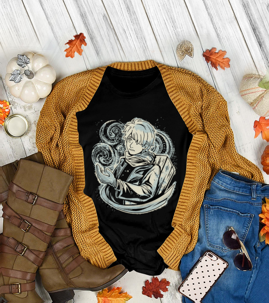 Karinimiki Depths Of Winter Ethereal Figure With Swirling Snowflakes T-Shirt