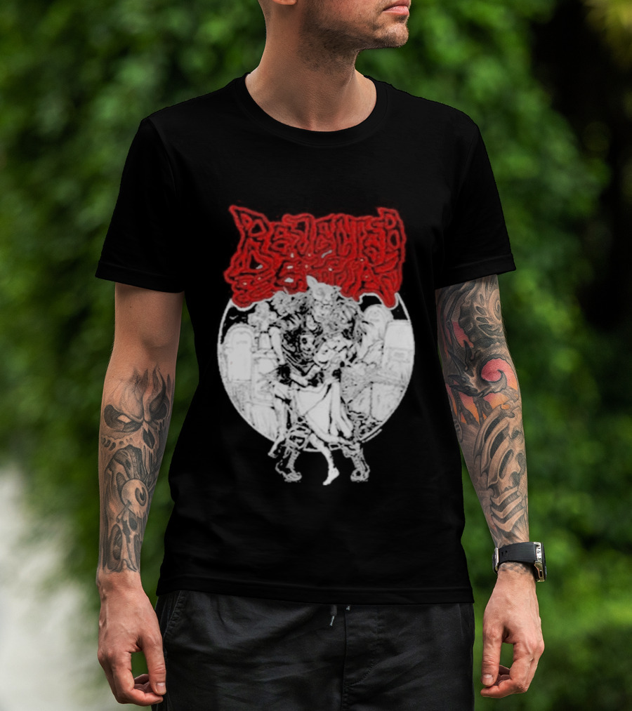 Lamb Mask Heart Motif Until Death Valentine's Symbolism T-Shirt