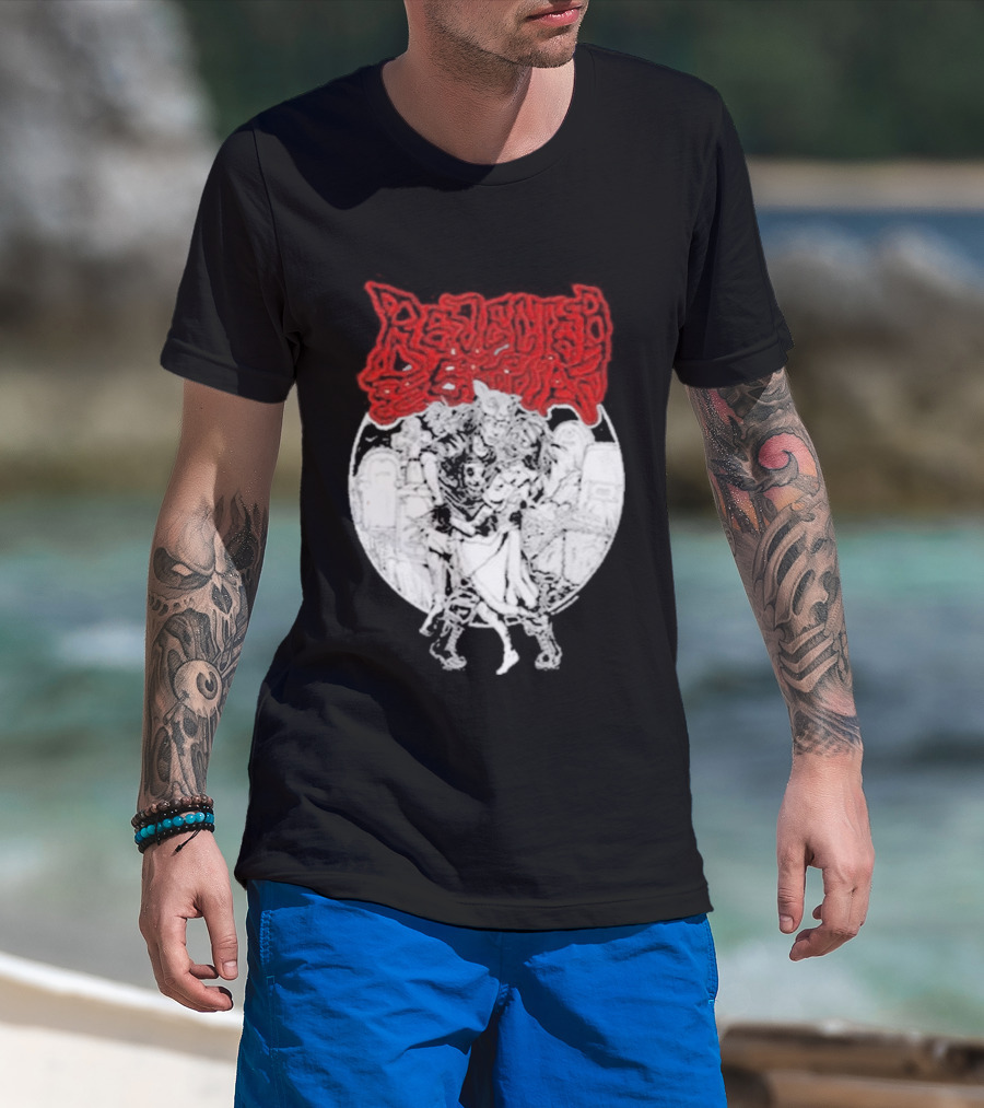 Lamb Mask Heart Motif Until Death Valentine's Symbolism T-Shirt