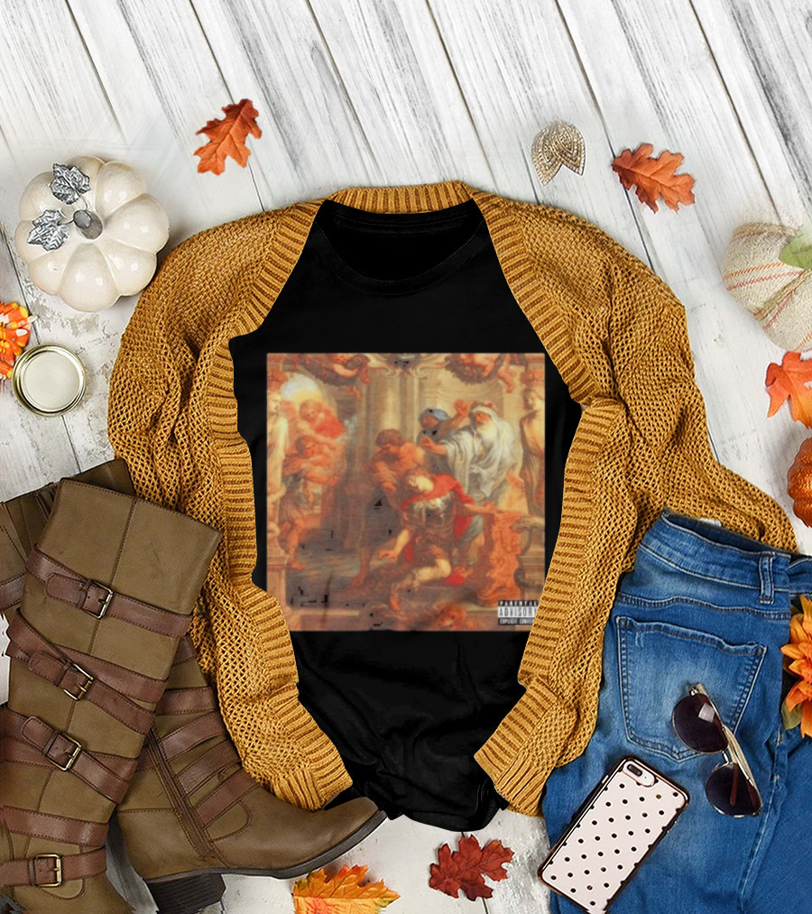 Suicideboys I No Longer Fear The Razor Guarding My Heel Album Cover Art Historic Painting Parental Advisory T-Shirt