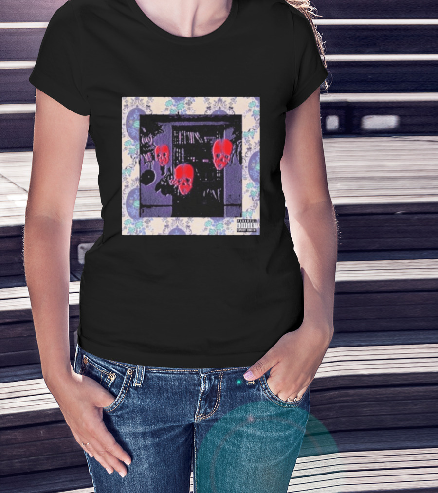 Suicideboys Kill Yourself Part IX The Soulseek Saga Album Cover With Parental Advisory Flowers And Skulls T-Shirt