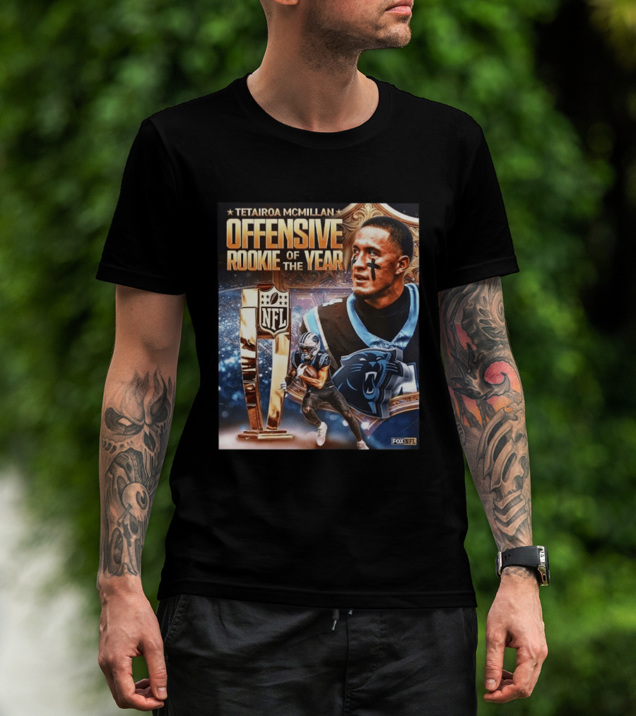 Tetairoa McMillan Carolina Panthers NFL Offensive Rookie Of The Year 2025 T-Shirt