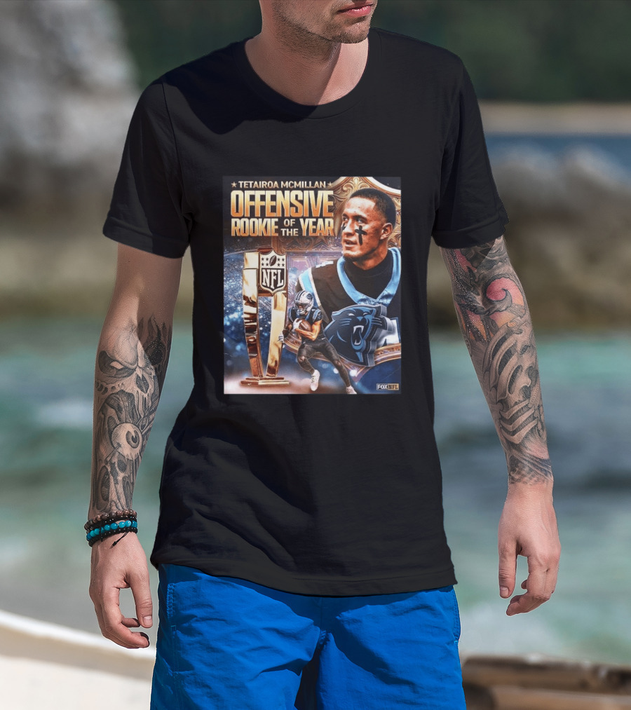 Tetairoa McMillan Carolina Panthers NFL Offensive Rookie Of The Year 2025 T-Shirt