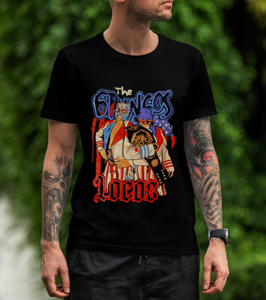 The Gringos Locos Wrestling Team Masked Champions With Stars And Stripes T-Shirt