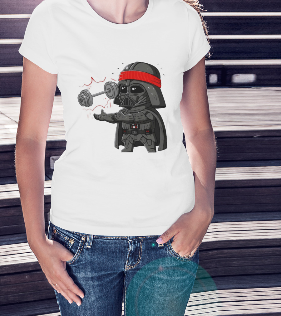 Force Lift Red Bandana Parody Villain Exercise Humor T-Shirt