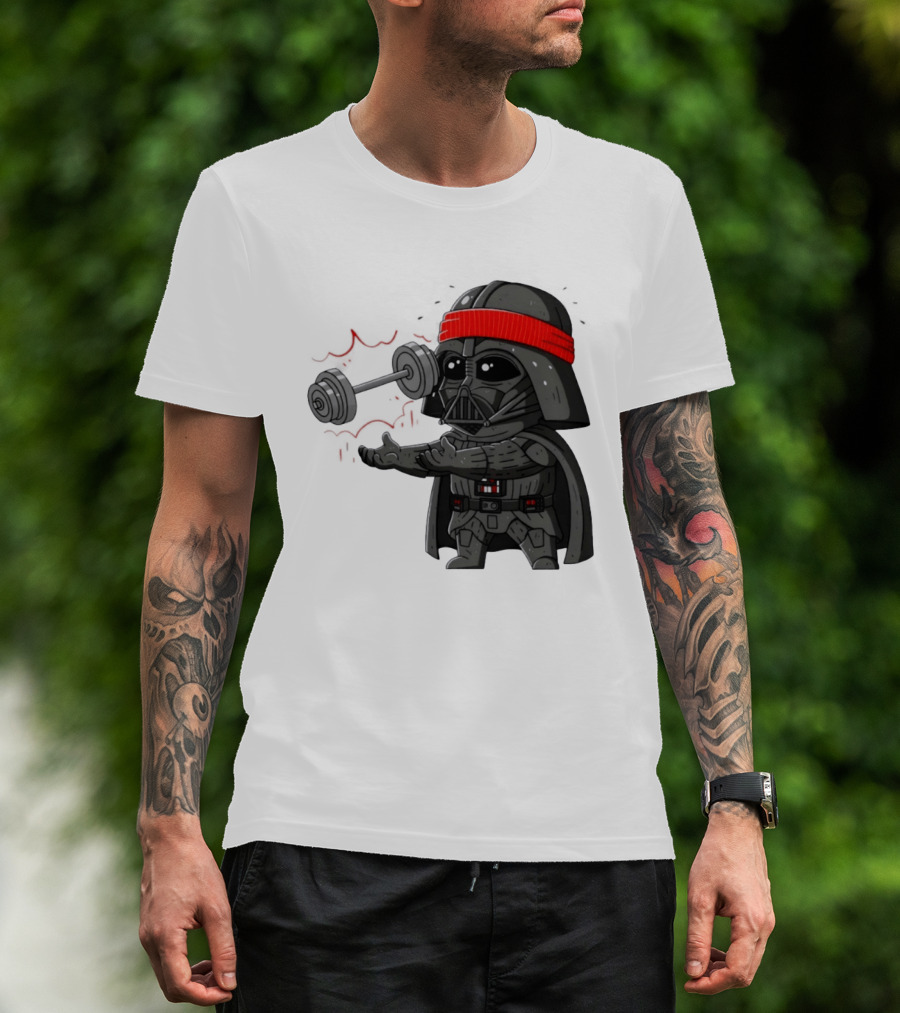 Force Lift Red Bandana Parody Villain Exercise Humor T-Shirt