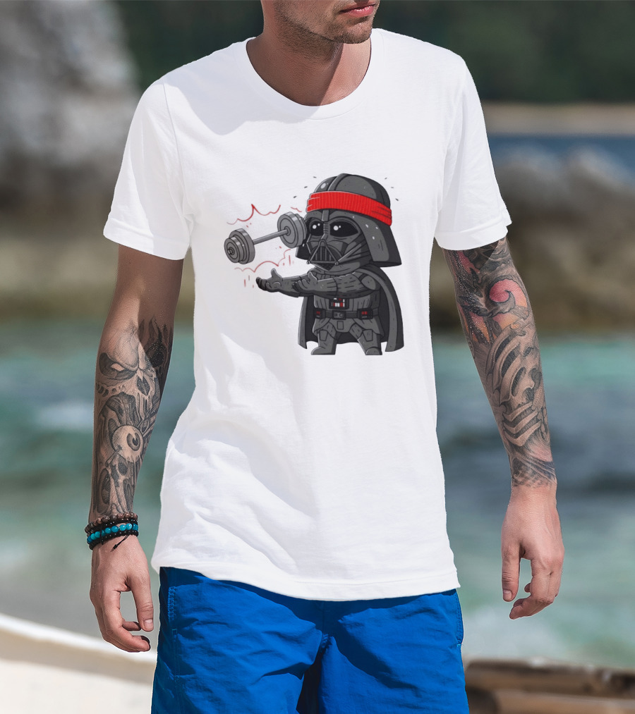 Force Lift Red Bandana Parody Villain Exercise Humor T-Shirt
