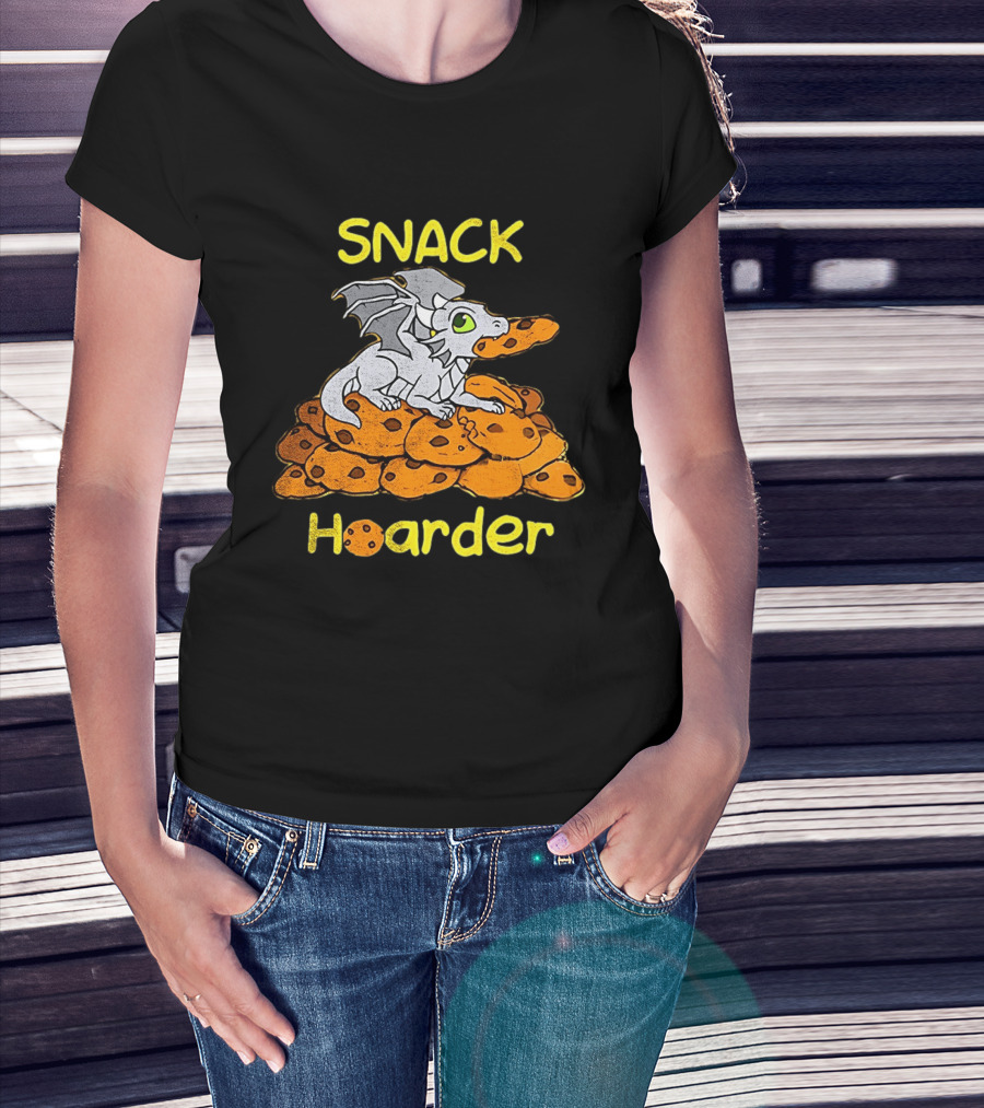 Snack Hoarder Dragon With Cookies T-Shirt