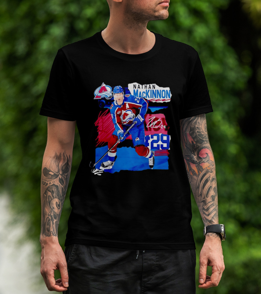 Nathan MacKinnon 29 Colorado Avalanche Hockey NHL Player T-Shirt
