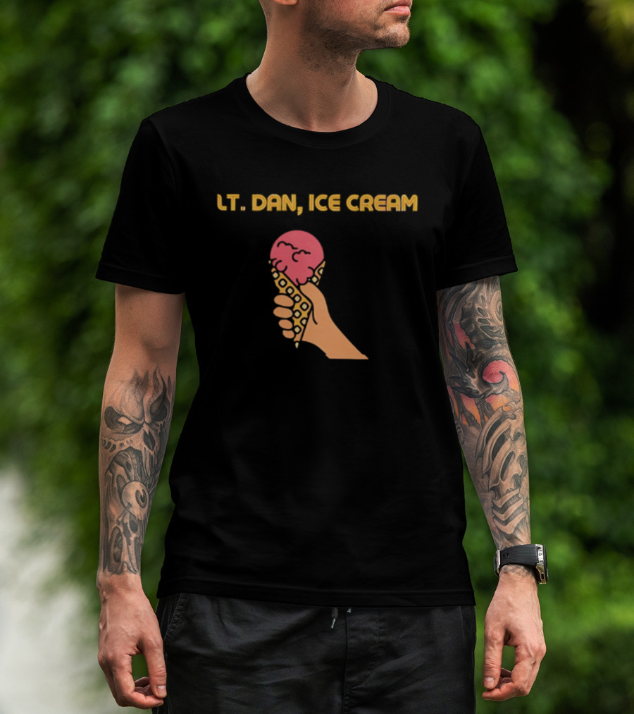 LT Dan Ice Cream Cone Hand T-Shirt