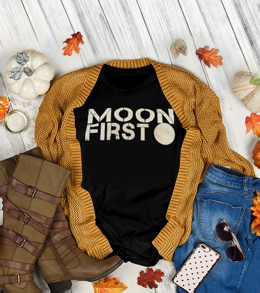 Moon First Text with Moon T-Shirt