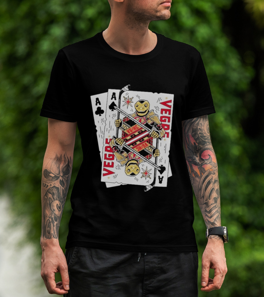 Vegas Golden Knights Chance Ace Playing Cards T-Shirt