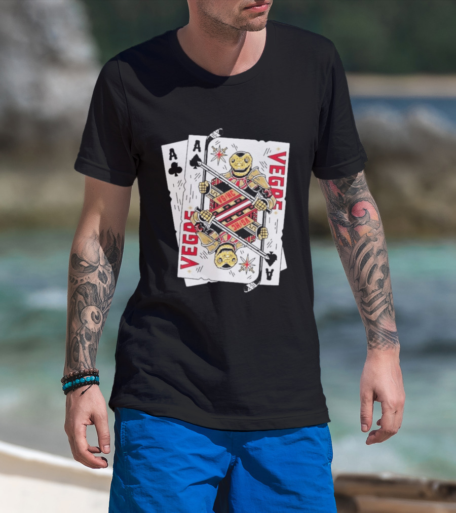 Vegas Golden Knights Chance Ace Playing Cards T-Shirt