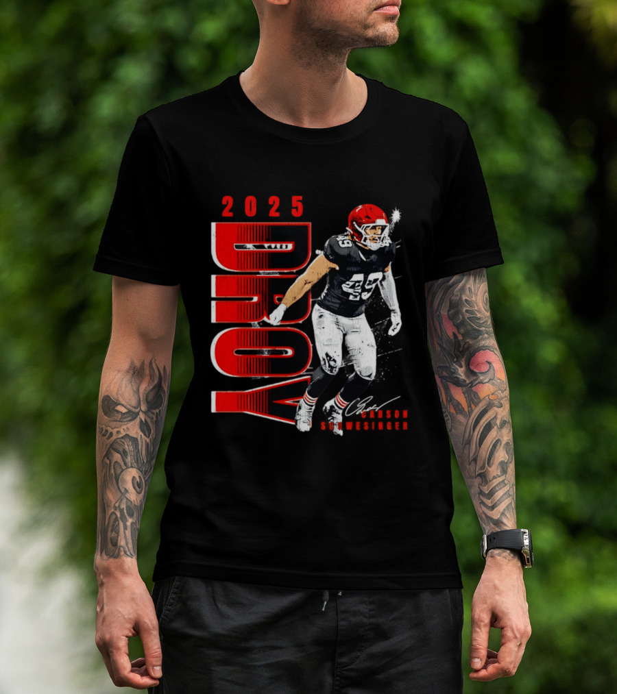 2025 DROY Carson Schwesinger Cleveland Browns T-Shirt