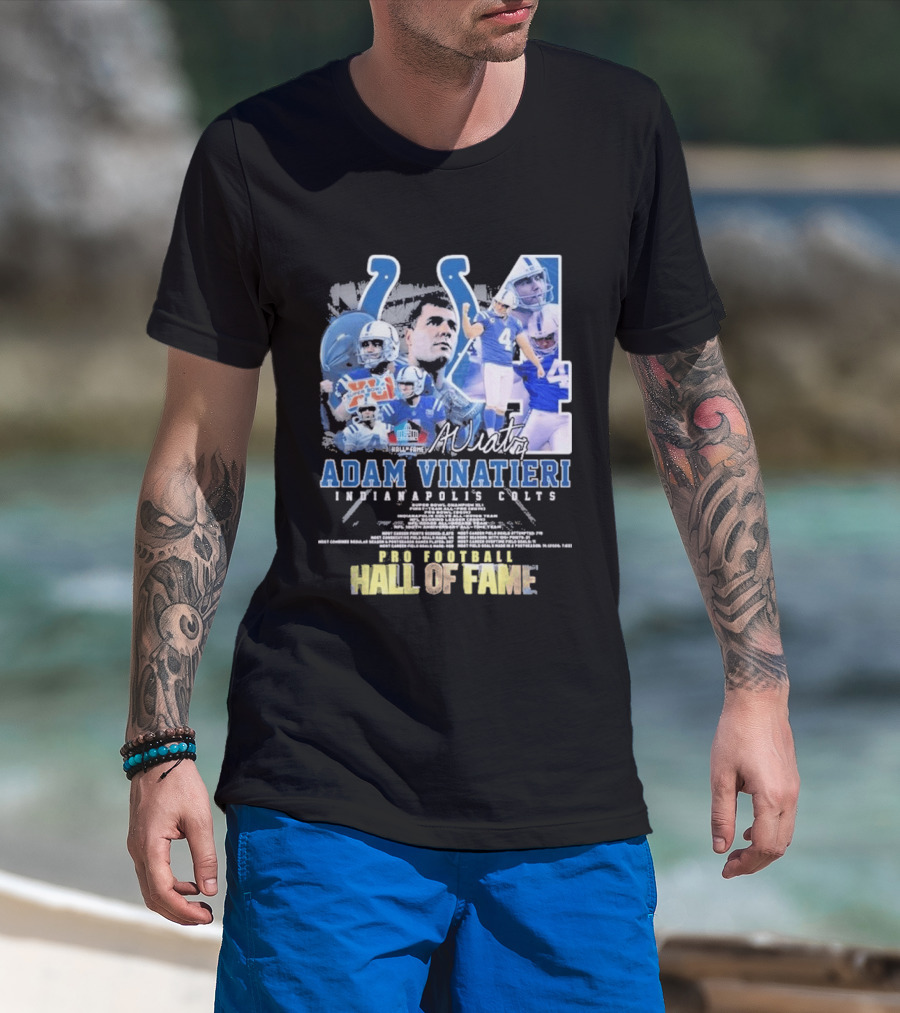 Indianapolis Colts Adam Vinatieri Pro Football Hall Of Fame T-Shirt