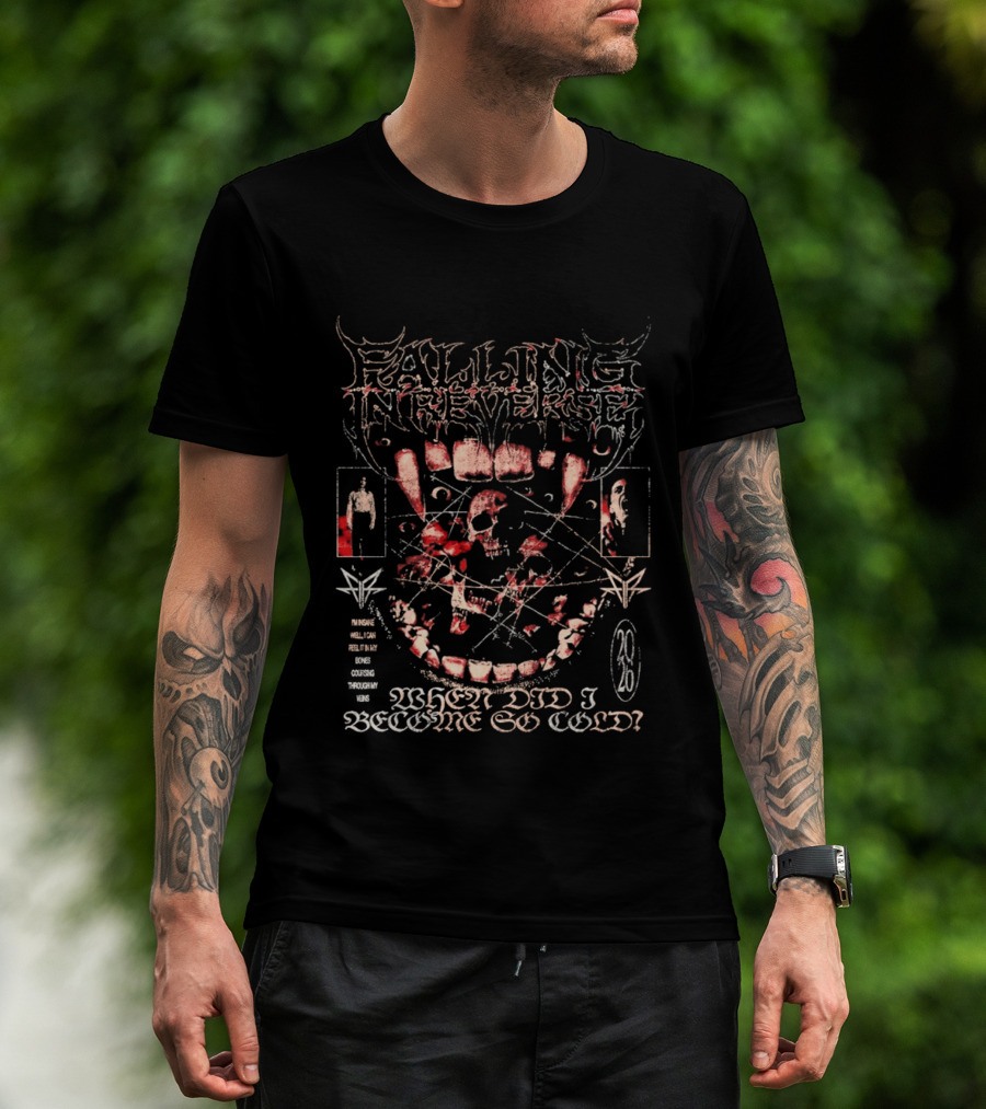 Falling In Reverse When Did I Become So Cold 2026 Skull Vampire T-Shirt