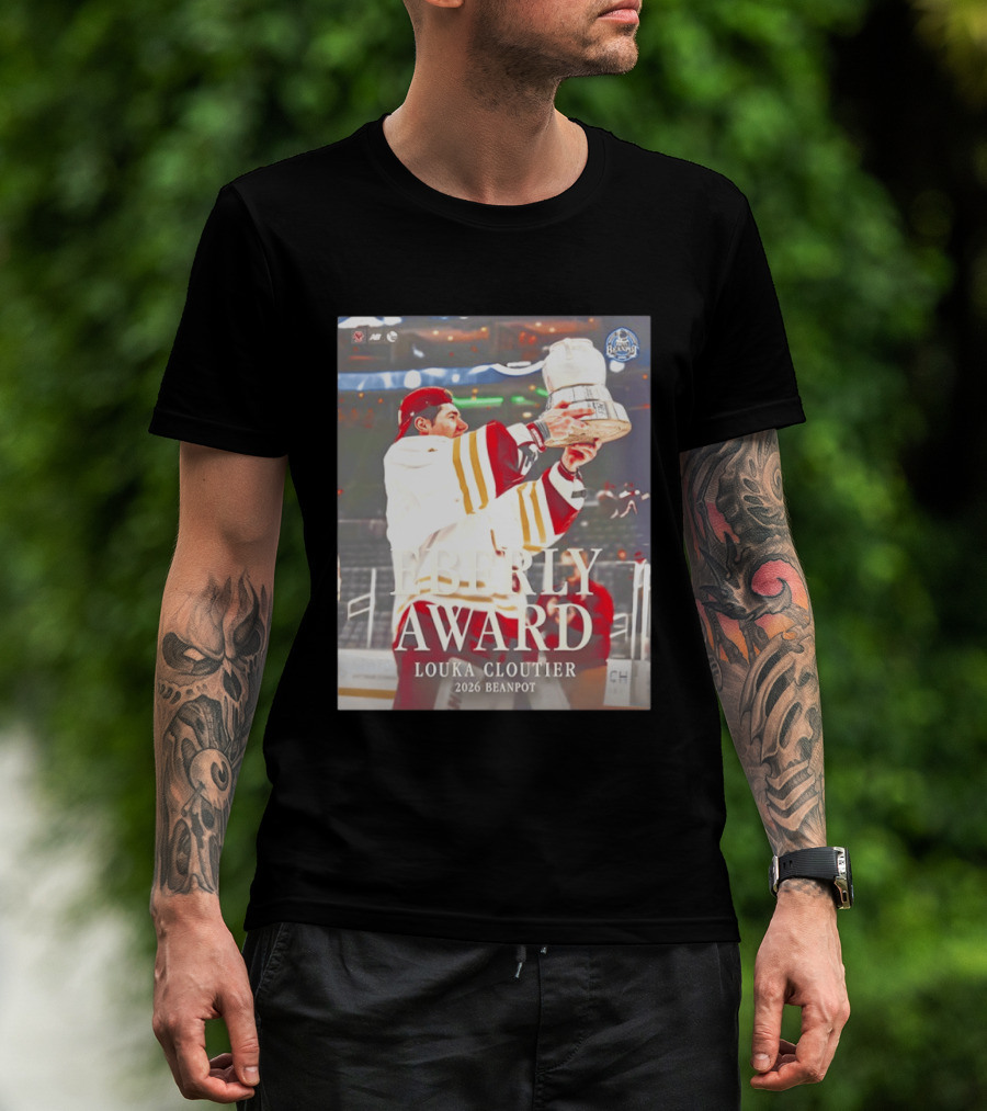 Eberly Award Louka Cloutier 2026 Beanpot Champion Boston College Hockey T-Shirt