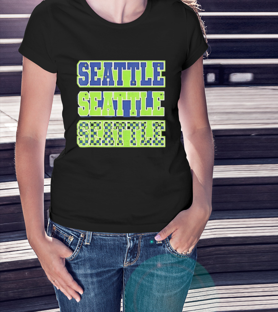 Seattle Seahawks Neon Green Seattle Seattle T-Shirt