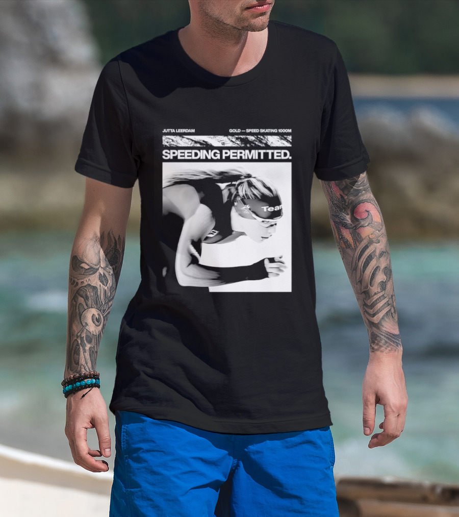 Jutta Leerdam Nike Speeding Permitted Gold Medal 1000m Olympic Speed Skating T-Shirt