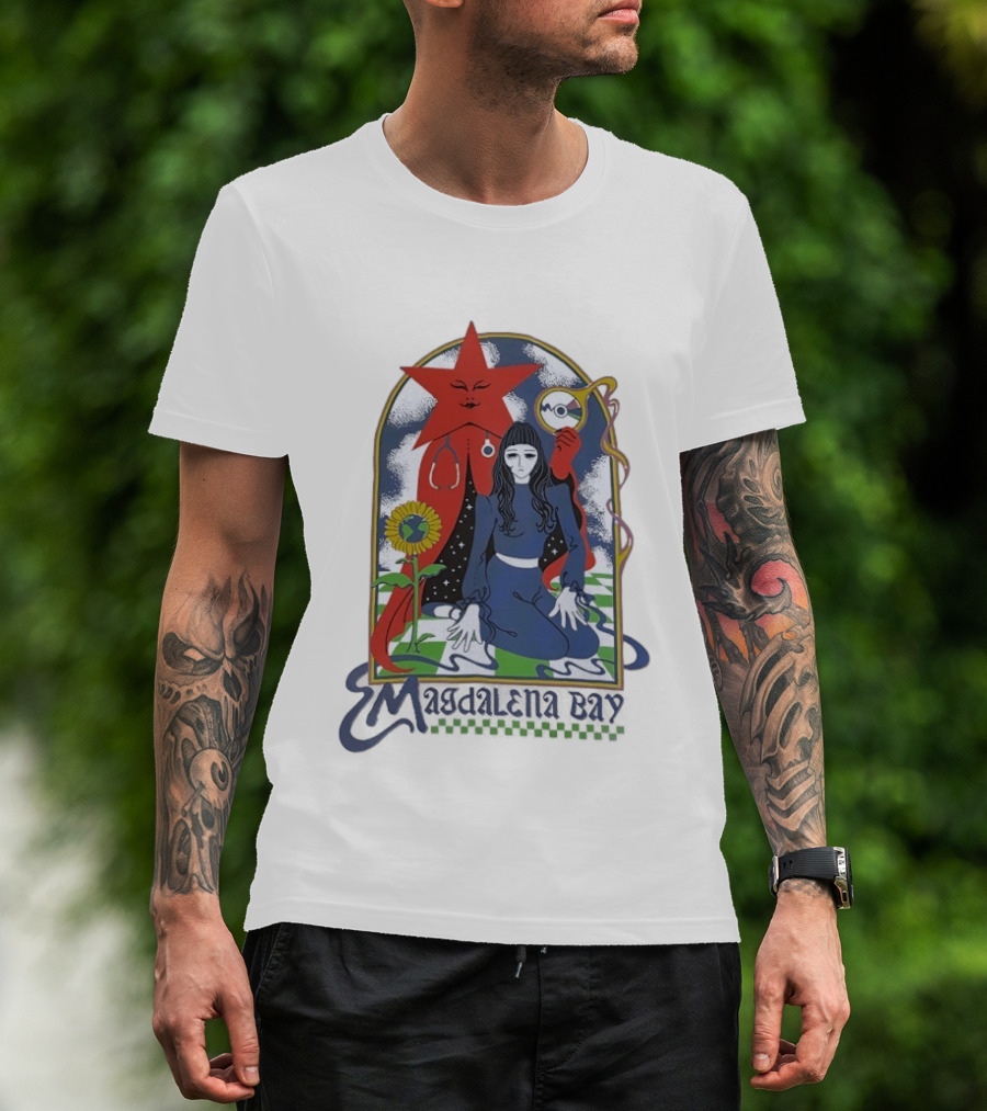 Magdalena Bay Band Psychedelic Star And Sunflower Surreal T-Shirt