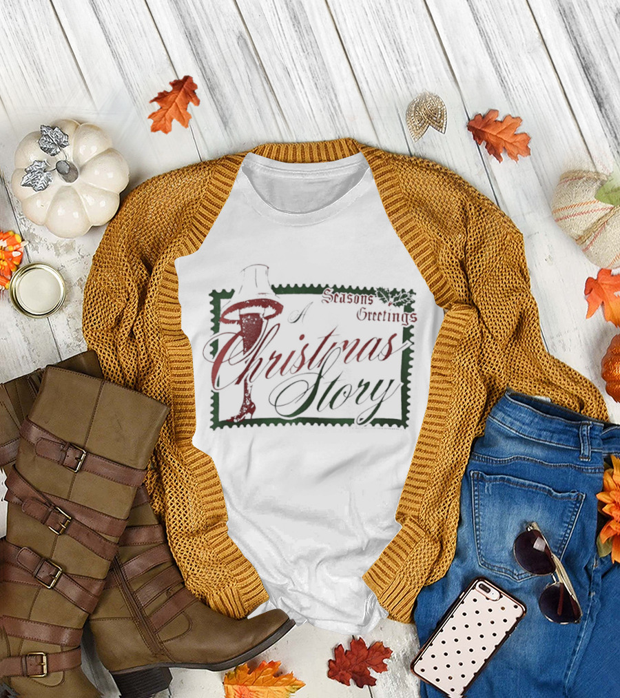 Seasons Greetings A Christmas Story Leg Lamp T-Shirt