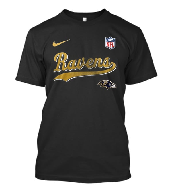 Baltimore Ravens Nike NFL Gold Logo 250th Anniversary Collaboration T-Shirt