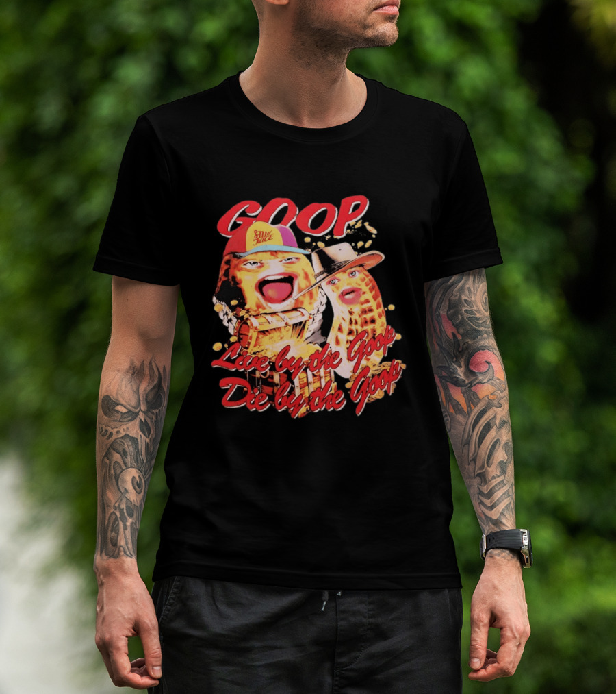 GOOP Live By The Goop Die By The Goop Peanuts Hat Drum T-Shirt