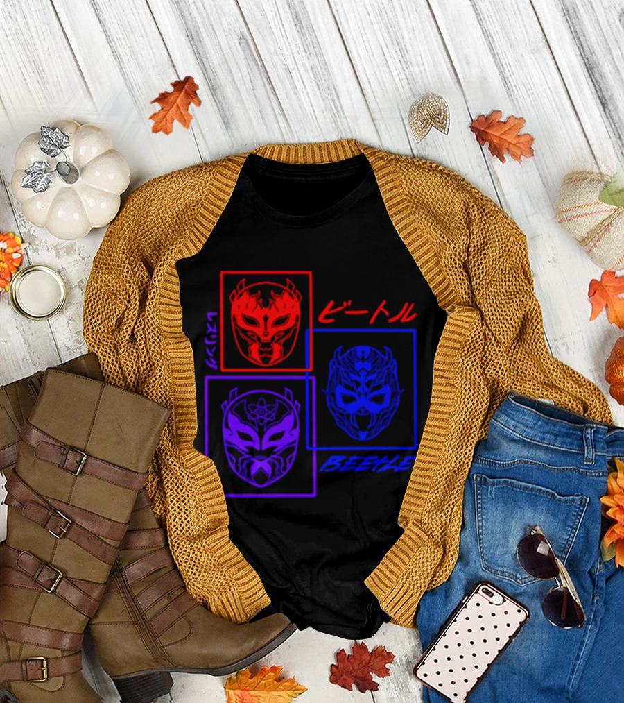 Crimson Beetle 3 Faces of Beetle T-Shirt