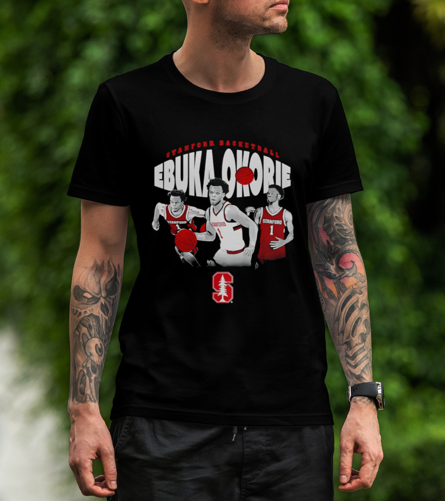 Stanford Basketball Ebuka Okorie Cardinal Player Highlights T-Shirt