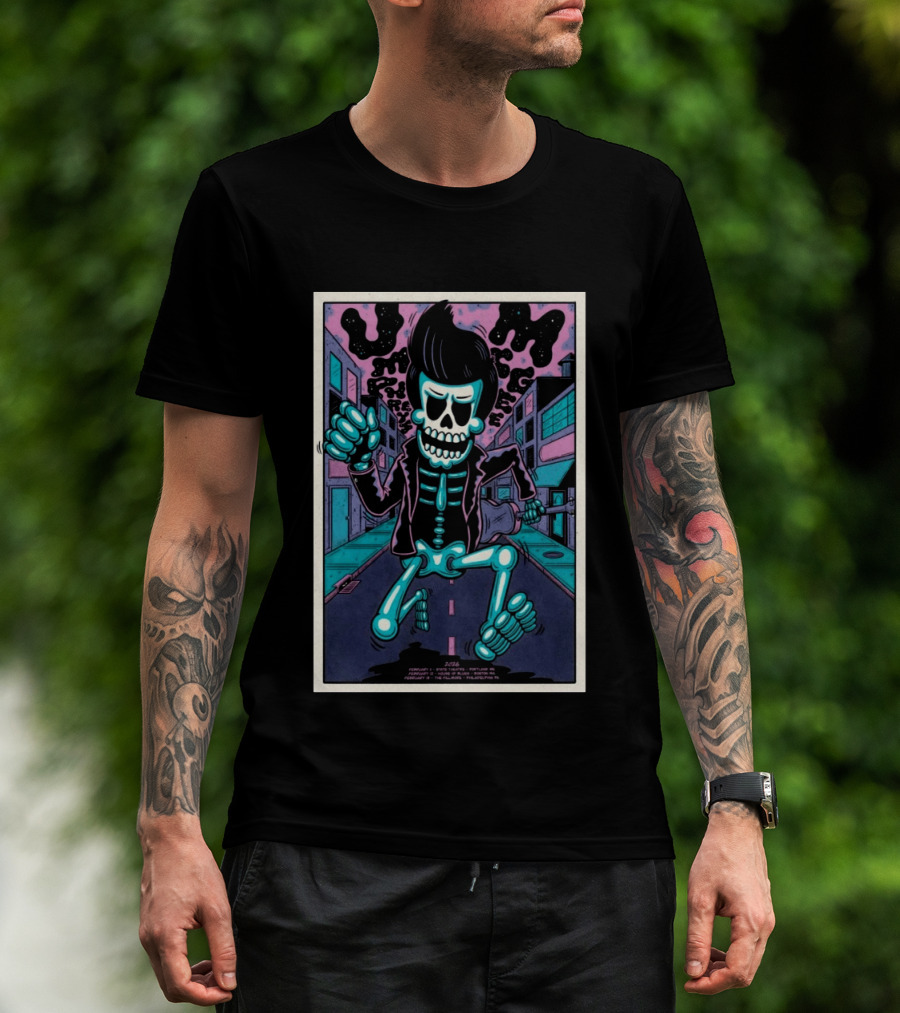 Umphrey's McGee February 2026 Skeleton Tour Portland Detroit Raleigh Philadelphia T-Shirt