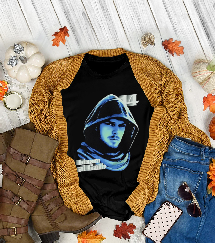 Lisam al Gaib 14 Hooded Figure Mysterious Blue Aura T-Shirt