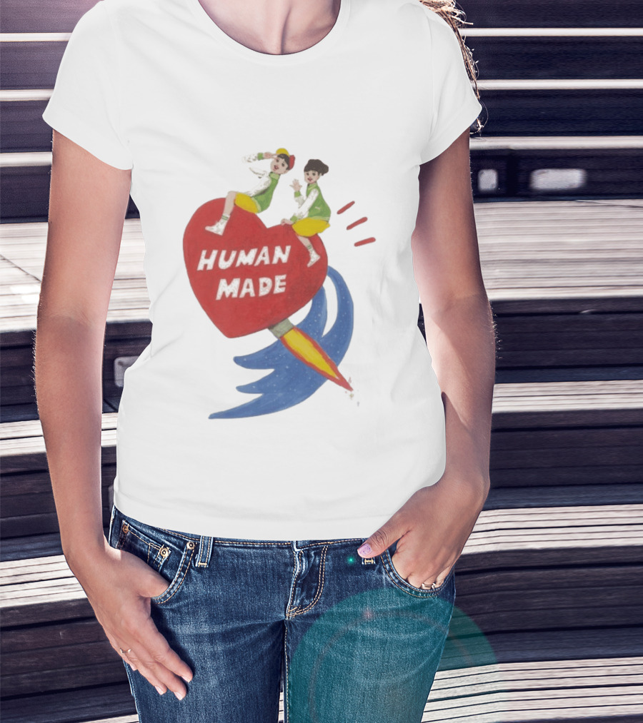Human Made Heart Rocket Design Keiko Sootome T-Shirt