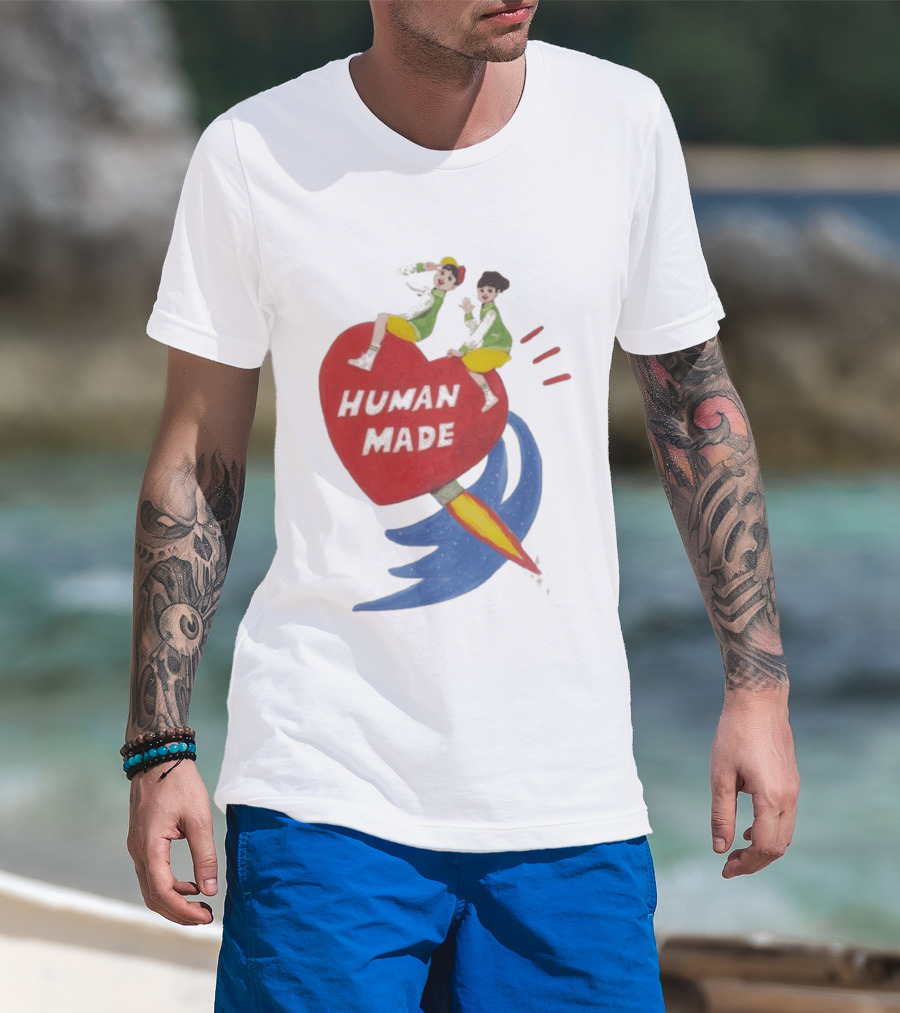 Human Made Heart Rocket Design Keiko Sootome T-Shirt