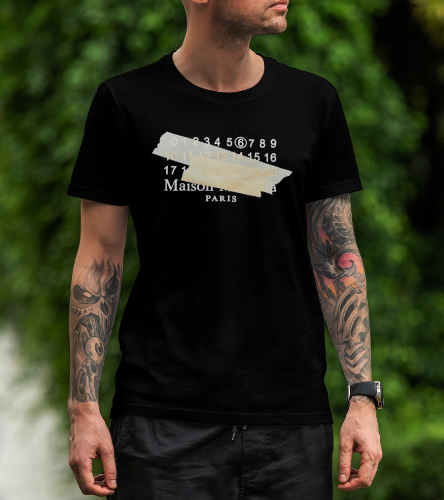 Maison Margiela Paris Numbered Sequence Tape T-Shirt