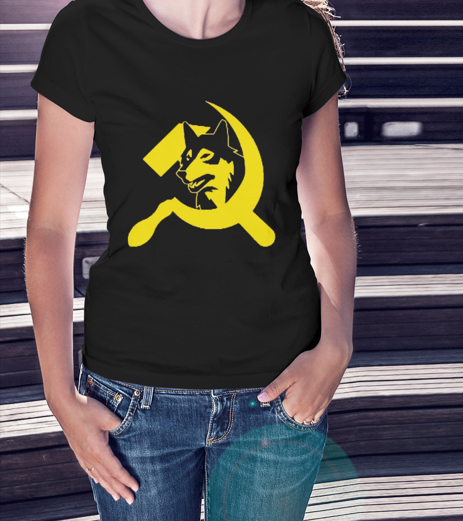Minnesota Timberwolves Hammer Sickle Symbol Wolf Head T-Shirt
