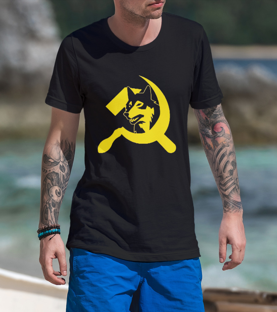 Minnesota Timberwolves Hammer Sickle Symbol Wolf Head T-Shirt