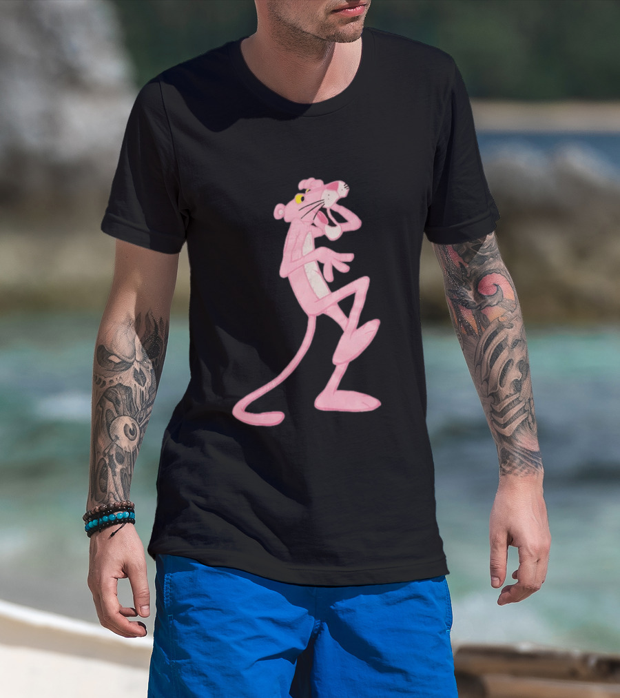 Pink Panther Cartoon Character Classic Pose T-Shirt