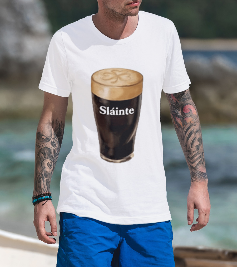 Sláinte Irish Shamrock Brew Pint T-Shirt